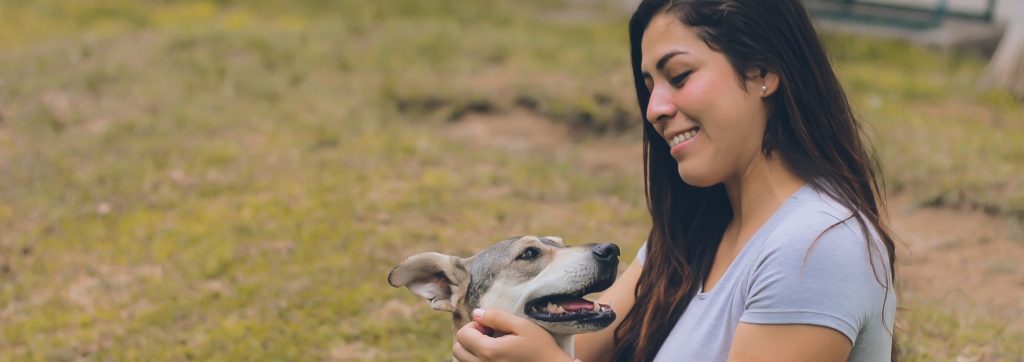 Woman and dog