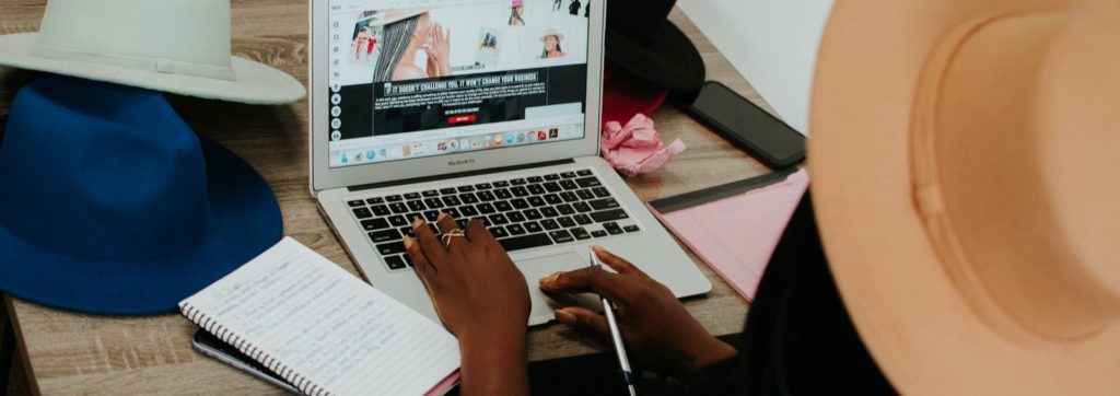 woman working on laptop