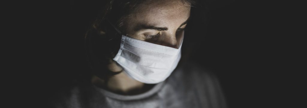 person wearing a face mask