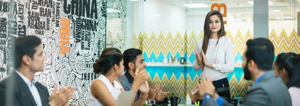 officer workers around a table